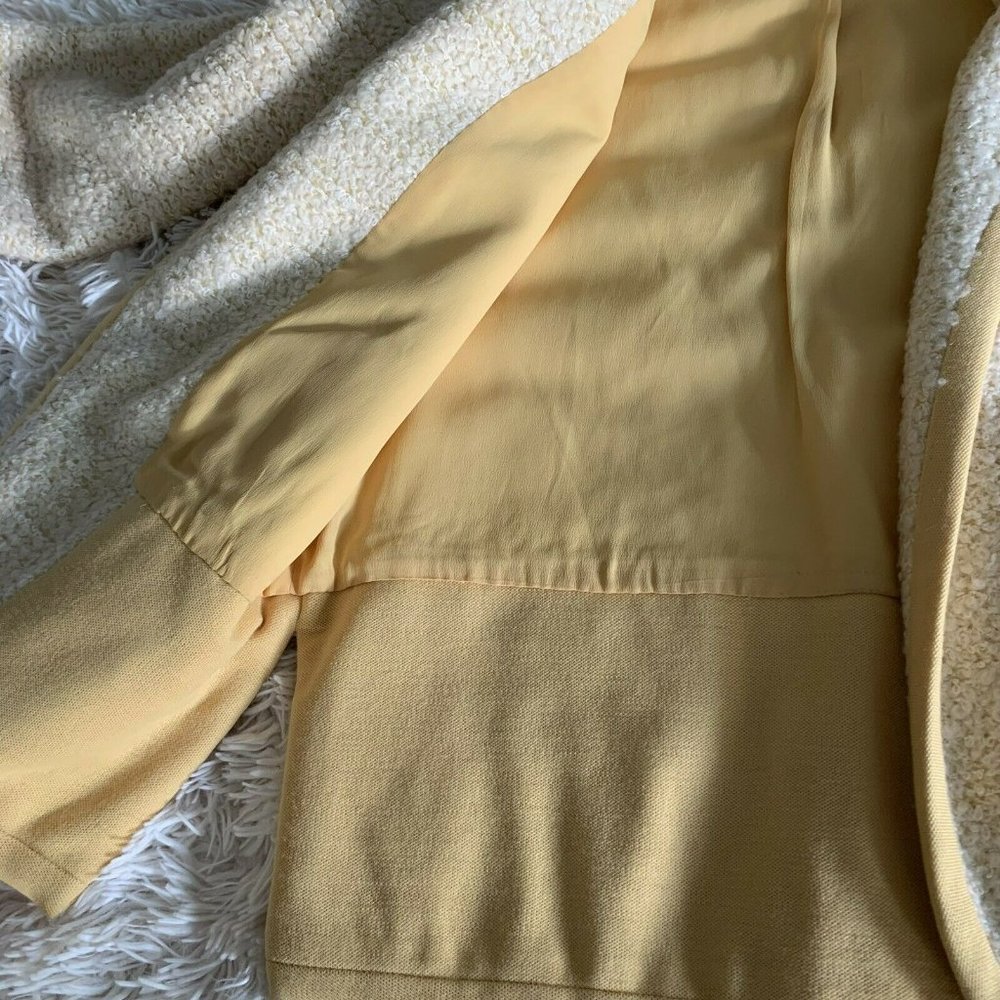 vintage Paris Llilli Ann blazer  yellow tweed size Medium based on measurements - Picture 7 of 7